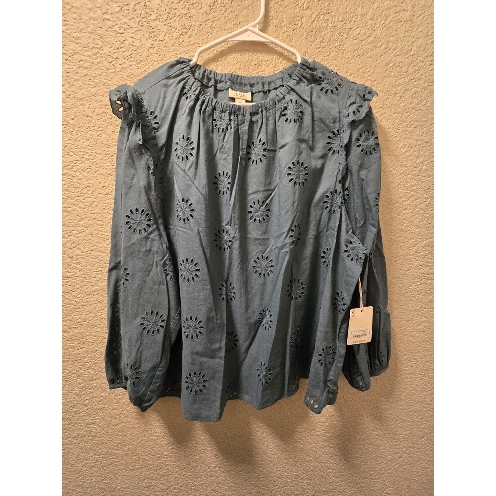 NWT Ana A New Approach Top Blouse Soft Tunic - Amazon Teal - XXL